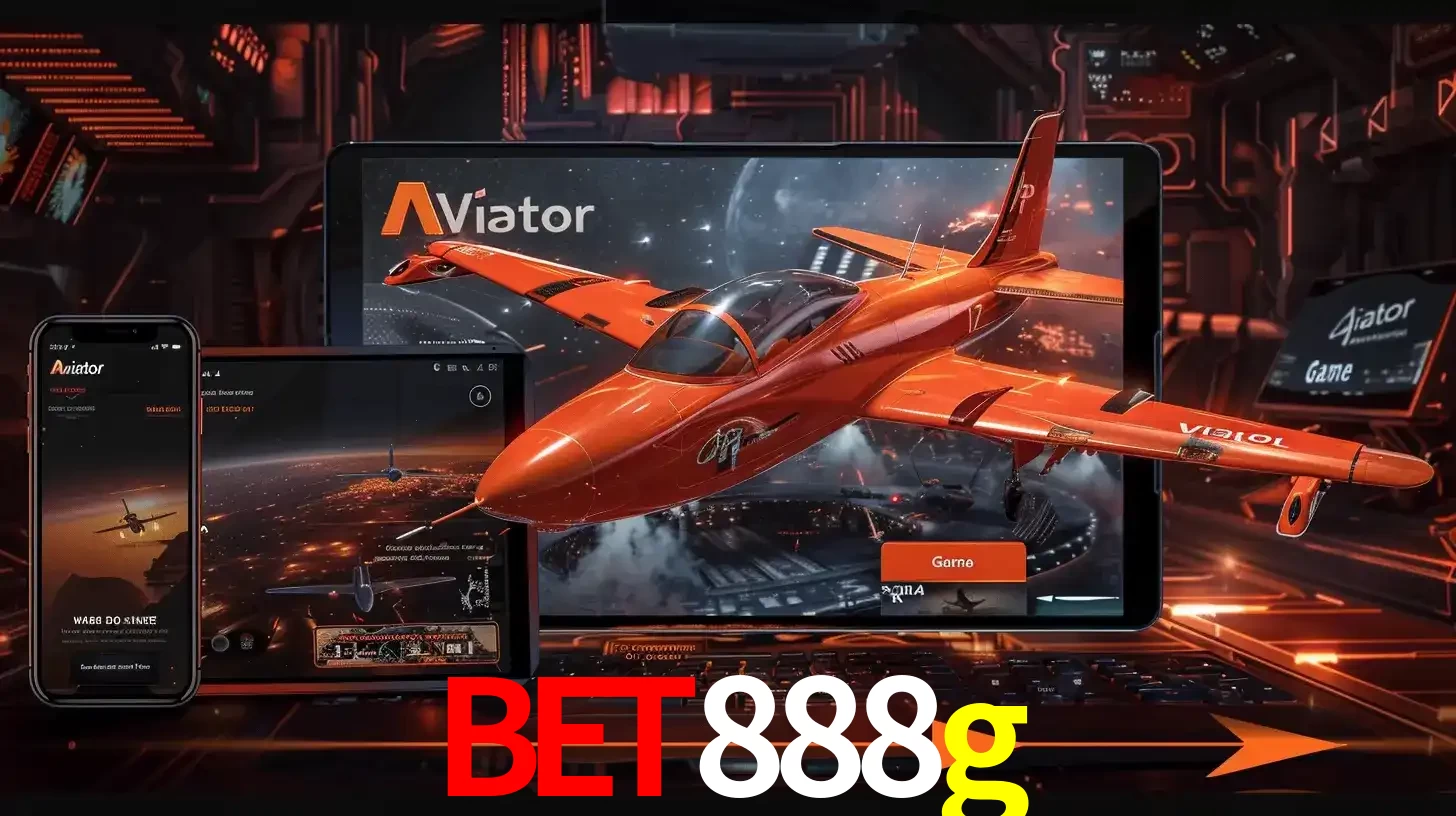 Apresentação tecnológica do jogo Aviator com um avião saindo da tela de um tablet, demonstrando a experiência imersiva em múltiplos dispositivos no bet888g.