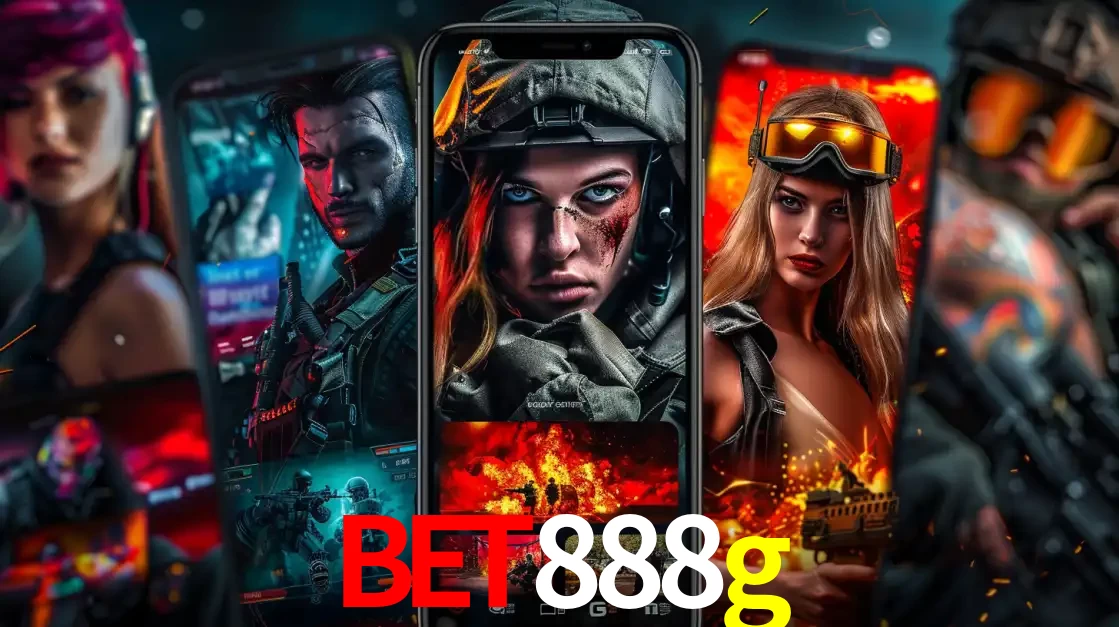 Montagem de telas de celular mostrando diversos personagens, masculinos e femininos, de um jogo de tiro, ilustrando a diversidade de equipes de e-sports para apostar no bet888g.